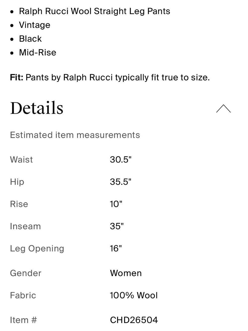 Vintage Ralph Rucci Straight Leg Wool Pants - Picture 4 of 7